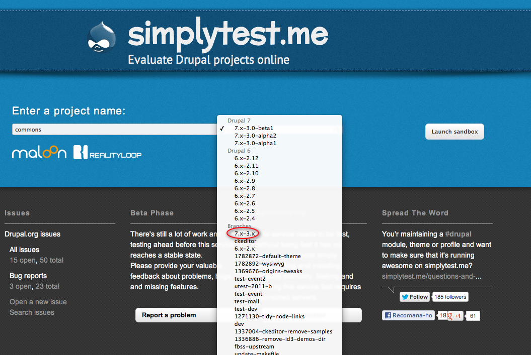 test commons 3.x branch